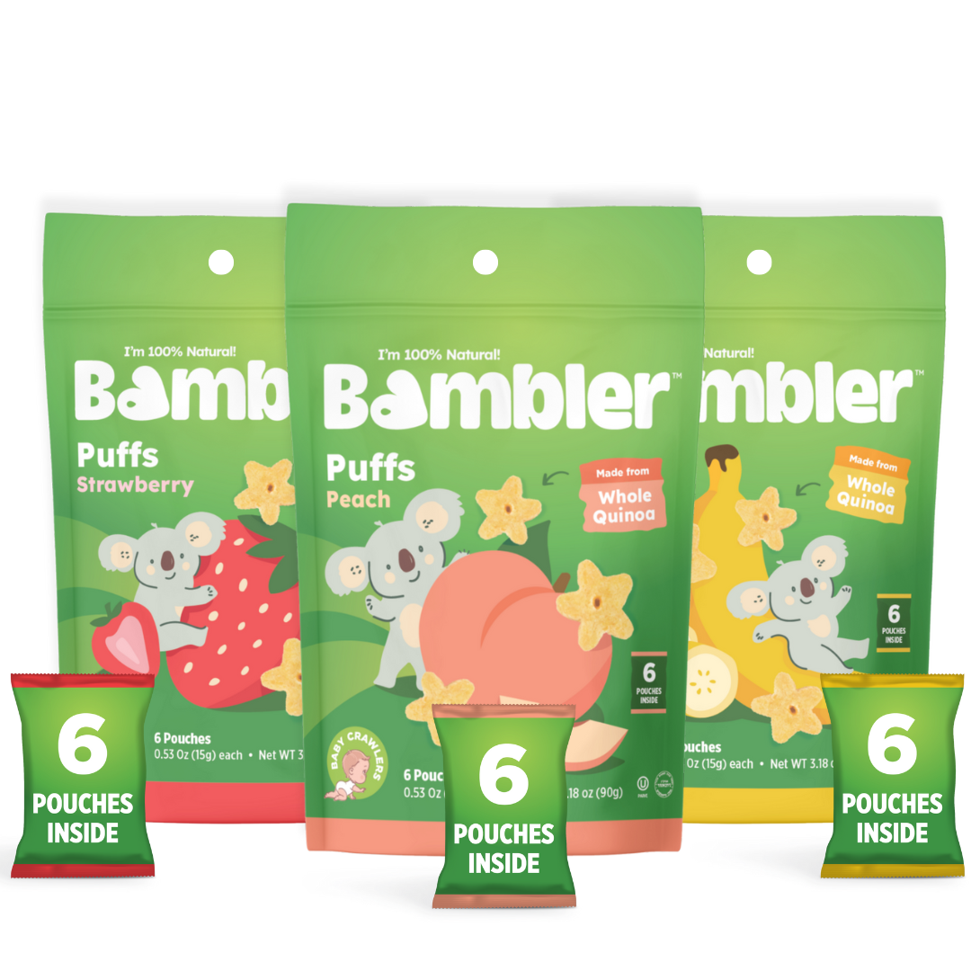 Multi pack Strawberry, Peach & Banana Baby Puffs