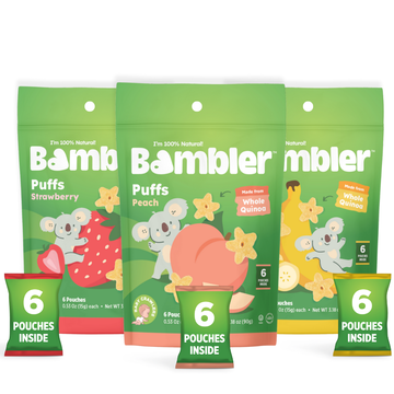 Multi pack Strawberry, Peach & Banana Baby Puffs